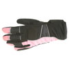 J&S Beverley Ladies Black Pink Motorcycle Gloves Back                                                                                                                                                                                                          