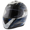 Shark Rsx Hook White Black Blue Helmet Front Left                                                                                                                                                                                                              
