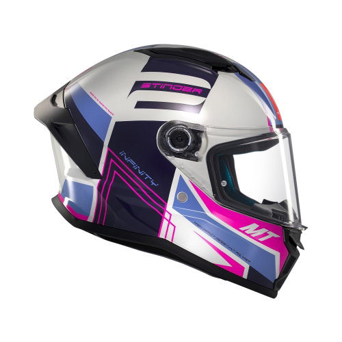 MT MT Stinger 2 Tron Helmet C8 Gloss Pink Purple
