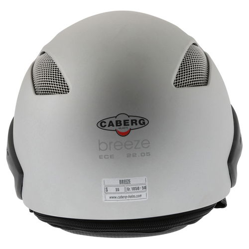 Caberg Breeze Matt Silver Helmet Back                                                                                                                                                                                                                          