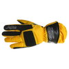 Buffalo Skoot Yellow Black Motorcycle Gloves Back                                                                                                                                                                                                              