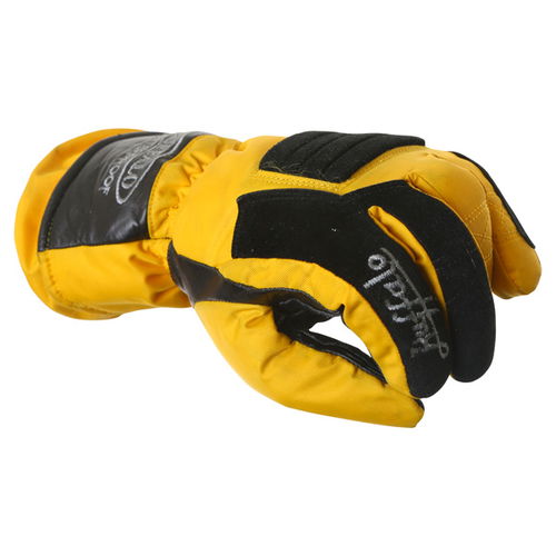 Buffalo Skoot Yellow Black Motorcycle Gloves Knuckle                                                                                                                                                                                                           