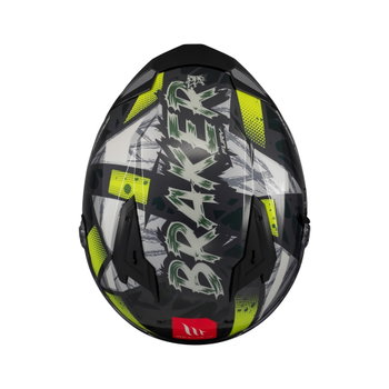 MT MT Braker Fury Helmet C6 Gloss Fluo