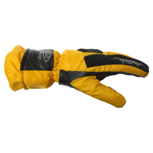 Buffalo Skoot Yellow Black Motorcycle Gloves Thumb side                                                                                                                                                                                                        