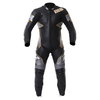 IXS Supermotard Mens Black Gun Orange Leather Motorcycle Suit Front                                                                                                                                                                                            