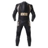 IXS Supermotard Mens Black Gun Orange Leather Motorcycle Suit Back                                                                                                                                                                                             