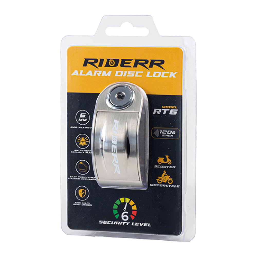 Lock Accessory For R D Riderr RT6 Alarm Disc Lock Silver | J&S Accessories