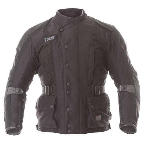 IXS Marakesh Mens Black Textile Motorcycle Jacket Front                                                                                                                                                                                                        