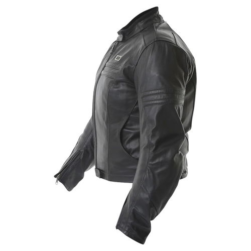 IXS Annie Black Ladies Leather Motorcycle Jacket Side                                                                                                                                                                                                          
