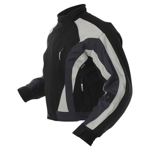 Buffalo Commando Mens Black Grey Textile Motorcycle Jacket Side                                                                                                                                                                                                