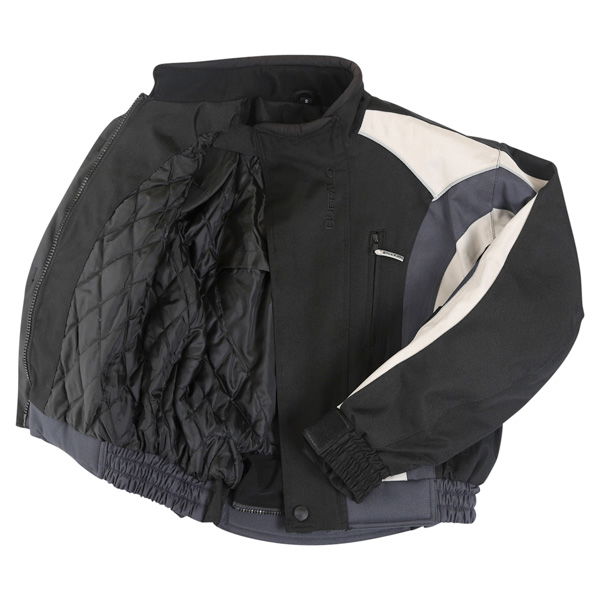Buffalo Commando Mens Black Grey Textile Motorcycle Jacket Inside                                                                                                                                                                                              