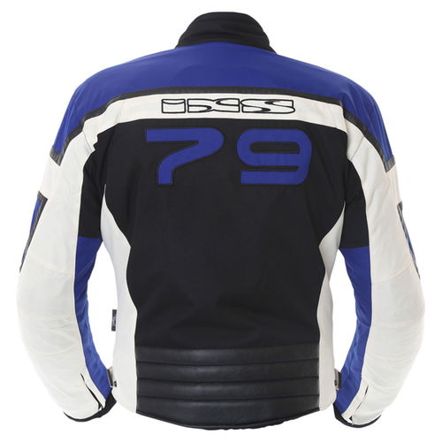 IXS Exeter Mens Black Blue Textile Motorcycle Jacket Back                                                                                                                                                                                                      