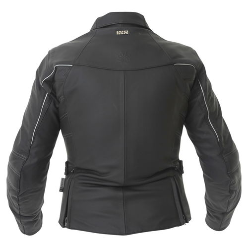 IXS Laila Black Ladies Leather Motorcycle Jacket Back                                                                                                                                                                                                          