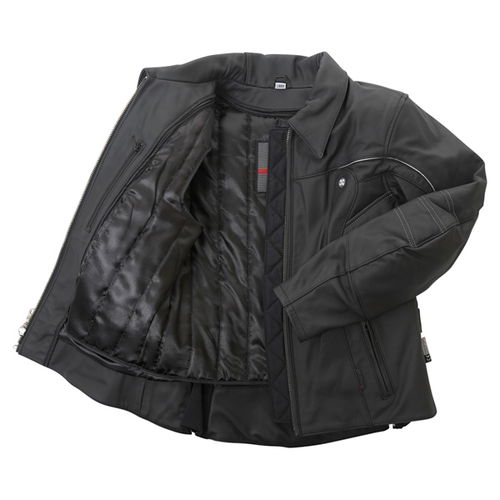 IXS Laila Black Ladies Leather Motorcycle Jacket Inside                                                                                                                                                                                                        