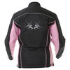 J&S Tracy 2640 Ladies Black Pink Textile Motorcycle Jacket Back                                                                                                                                                                                                