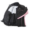 J&S Tracy 2640 Ladies Black Pink Textile Motorcycle Jacket Inside                                                                                                                                                                                              