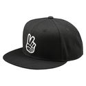Peace Flat Bill Snapback Cap Black