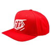 Troy Lee Designs Troy Lee Designs Badge Curved Snapback Cap Team Red - Thumbnail 1