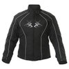J&S Beverley Ladies Black Textile Motorcycle Jacket Front                                                                                                                                                                                                      