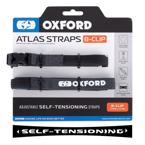 Oxford Products Atlas Straps B-Clip 17mm x 2 Asphalt