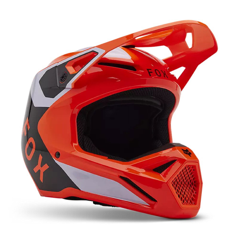 Fox Youth V1 Lean Helmet - Flo Orange - FREE Delivery | J&S