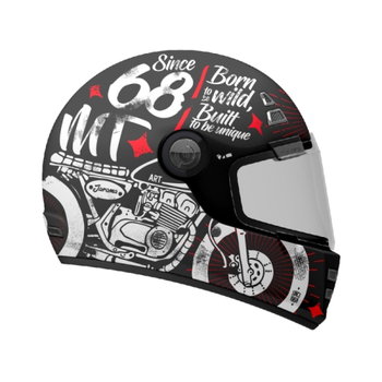 MT MT Jarama SV Helmet B5 Matt Black Red