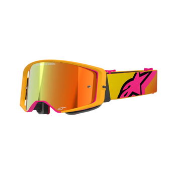 Alpinestars Supertech Corp Goggles Yellow Pink Mirror Red