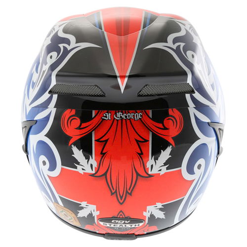 AGV Stealth St George Dark Helmet Back                                                                                                                                                                                                                         