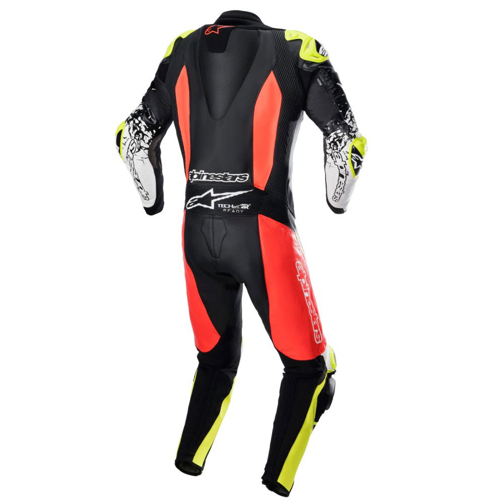 Alpinestars GP Tech V4 1pc Suits Black Red Flo Yellow Flo | J&S