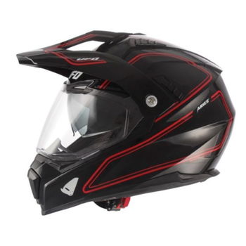 UFO Aries Helmet Grey Red Black