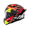 MT MT Thunder 4 Yamanaka Helmet B3 Matt Fluo Red - Thumbnail 3