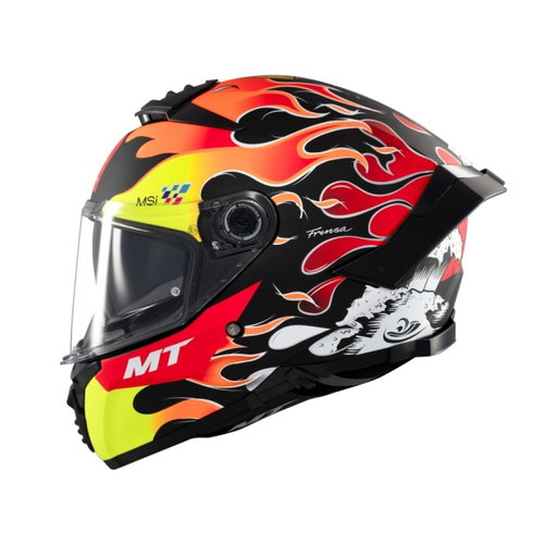MT MT Thunder 4 Yamanaka Helmet B3 Matt Fluo Red