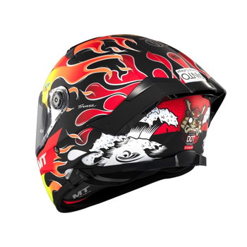 MT MT Thunder 4 Yamanaka Helmet B3 Matt Fluo Red