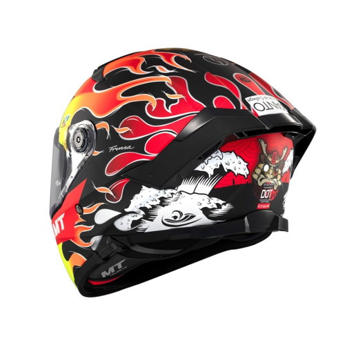 MT MT Thunder 4 Yamanaka Helmet B3 Matt Fluo Red