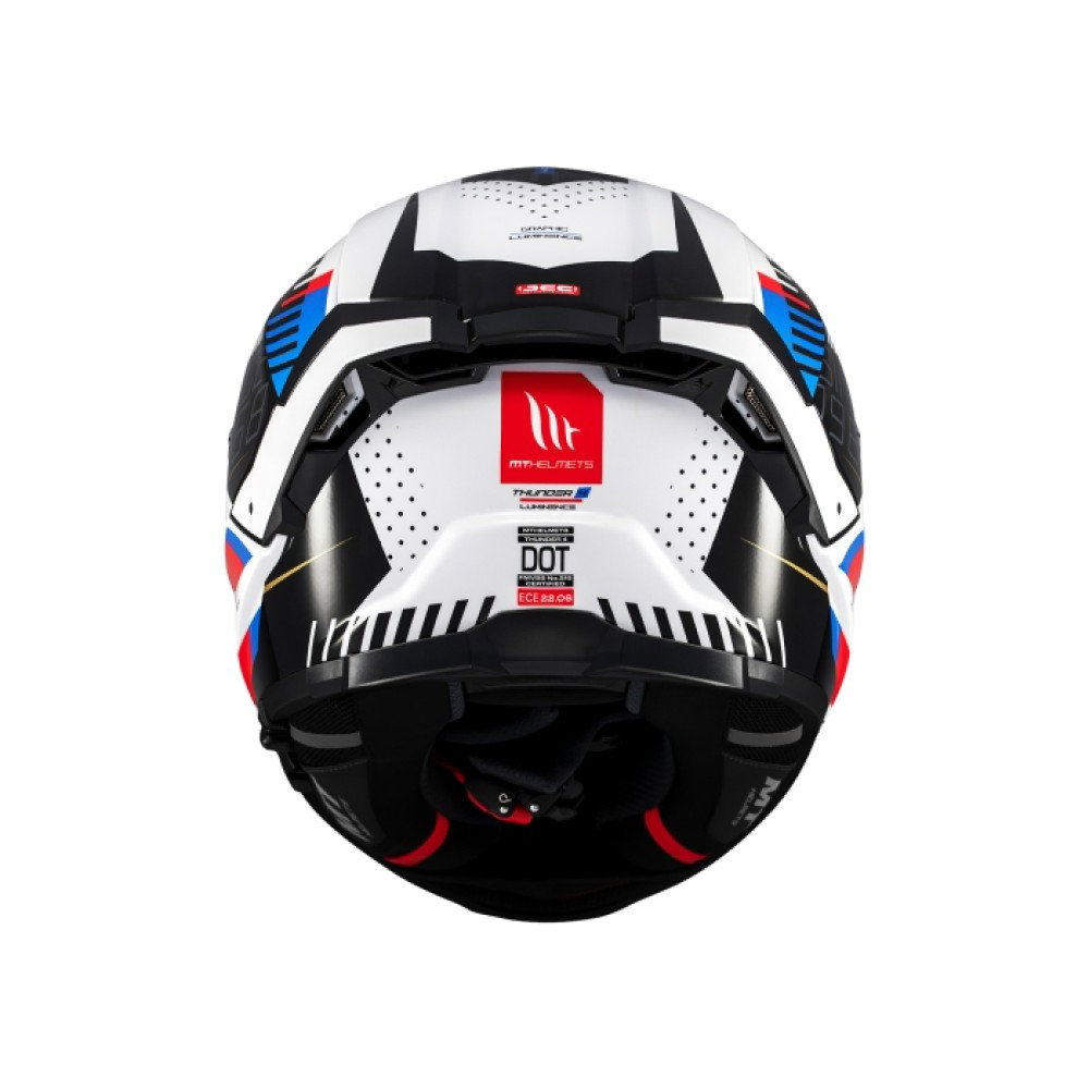 MT Thunder 4 Lumin Helmet - A7 Gloss White/Blue/Red - FREE