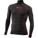 Thermal Turtleneck LS Zip Black Red