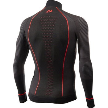 SixS SixS Thermal Turtleneck LS Zip Black Red