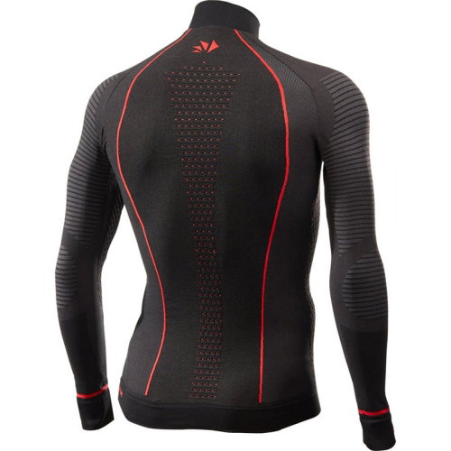 SixS SixS Thermal Turtleneck LS Zip Black Red