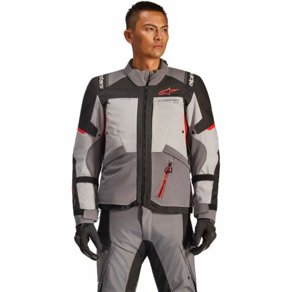 Alpinestars Alpinestars Andes V4 Drystar Jacket Dark Grey Ice Grey Black Red - Thumbnail 2