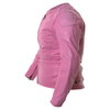 Frank Thomas FTL266 Zoe Ladies Pink Leather Motorcycle Jacket Side                                                                                                                                                                                             