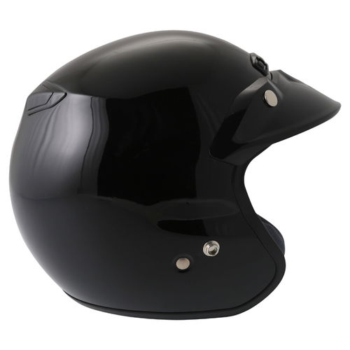 Shoei RJ Platinum-R Black Open Face Motorcycle Helmet Right side                                                                                                                                                                                               