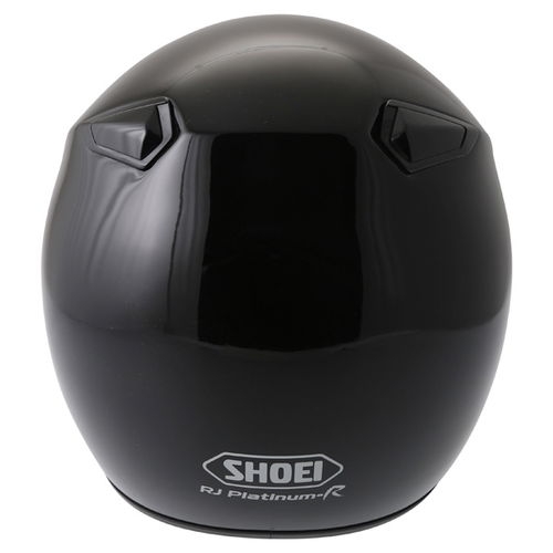 Shoei RJ Platinum-R Black Open Face Motorcycle Helmet Back                                                                                                                                                                                                     