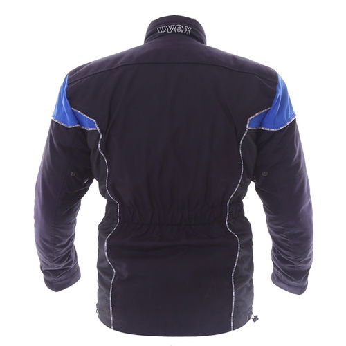 Uvex Sting Black Blue Textile Motorcycle Jacket Back                                                                                                                                                                                                           