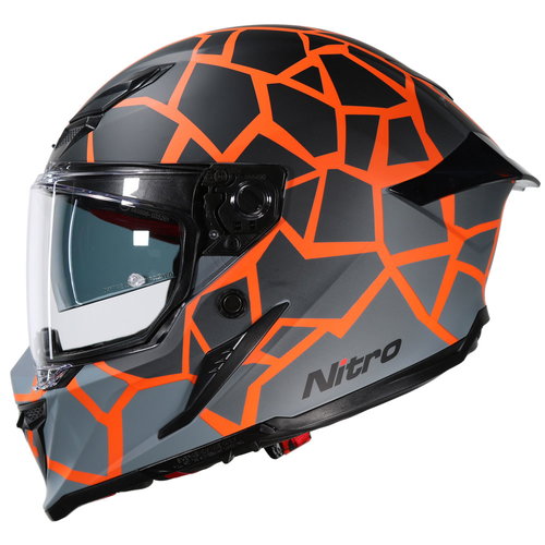 Nitro Nitro N601 DVS Volcano Helmet Satin Black Orange