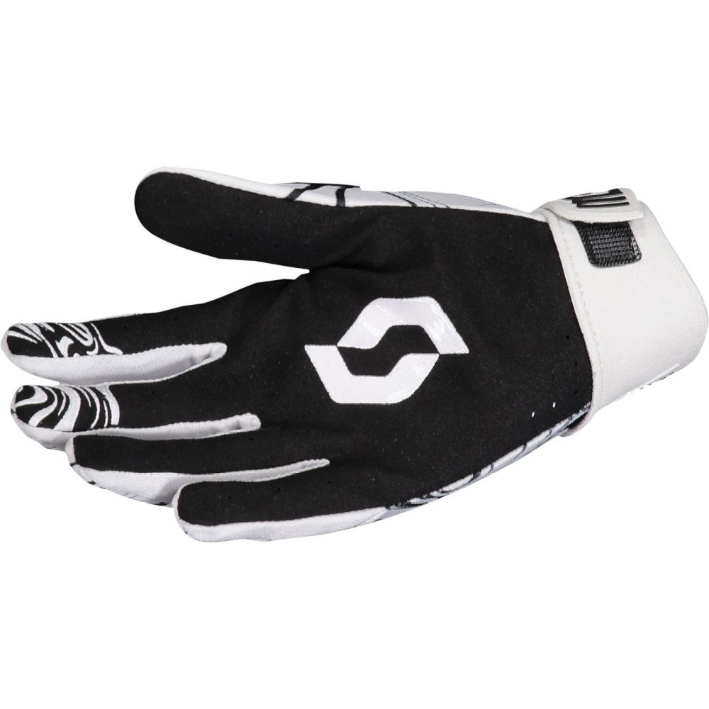 450 Liquid Marble Gloves Black White