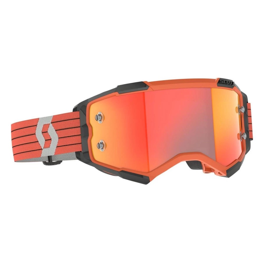 Fury Goggles Orange Grey Orange Chrome Works