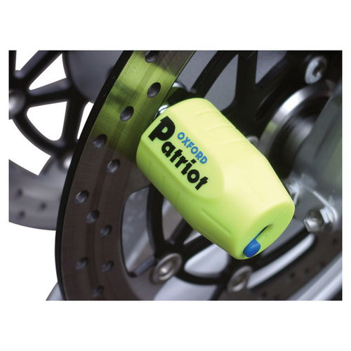 Oxford Products Of40 Patriot Disc Lock in Use                                                                                                                                                                                                                  