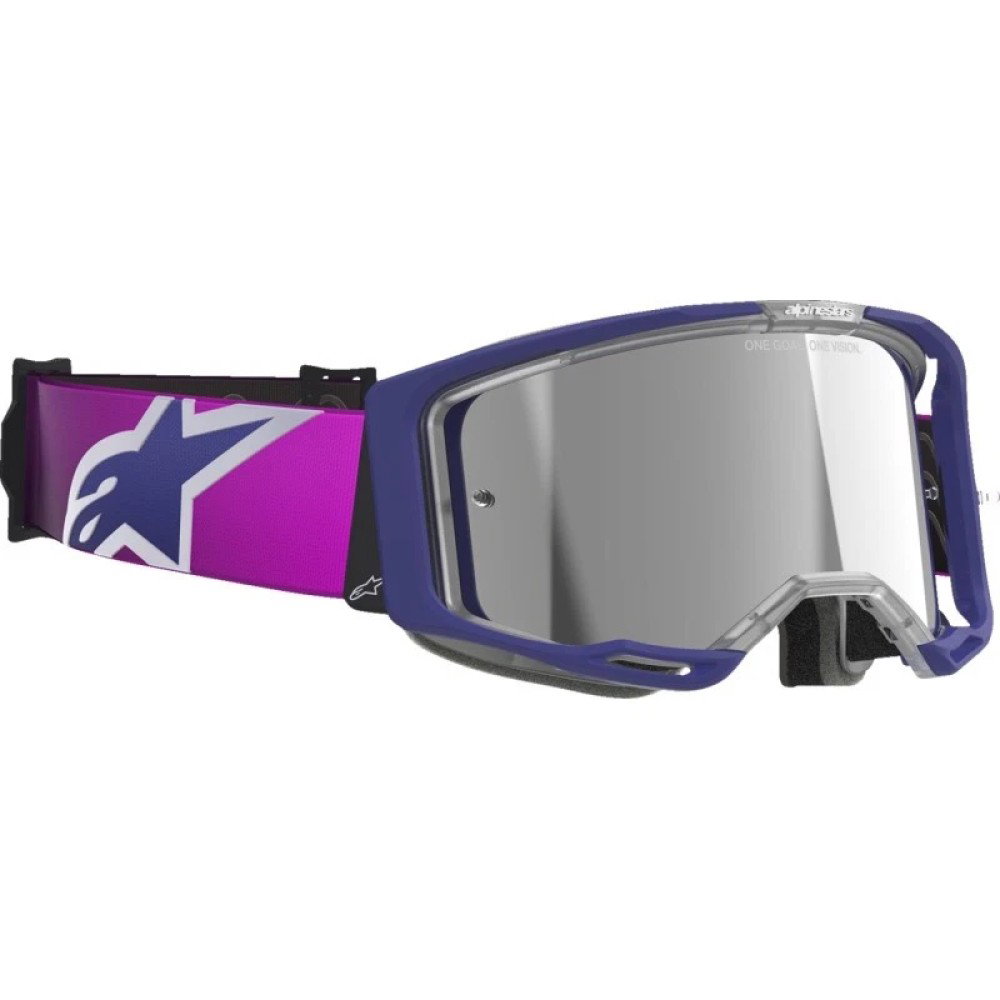 Vision 8 Corp Goggles Purple Light Grey Mirror Silver