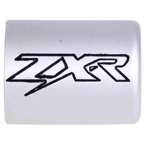Motrax Ebek1 Clear ZXR Embossed Bar Ends Close Up                                                                                                                                                                                                              