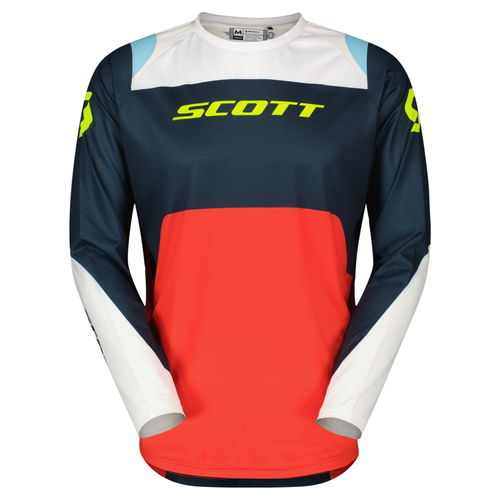 Scott Evo Race Jersey Sail Blue Fast Red